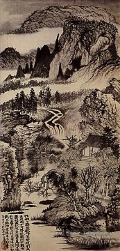  70 Art - Shitao jinting montagnes en automne 1707
